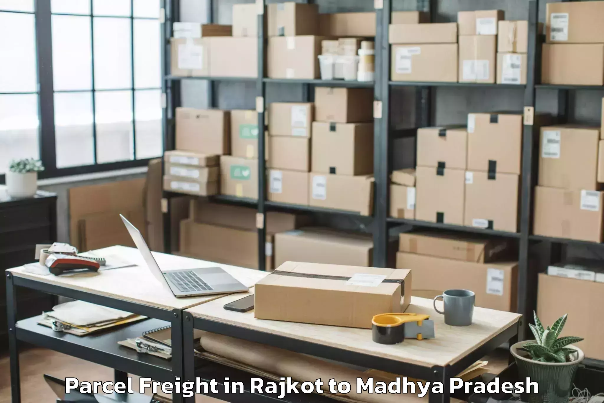 Trusted Rajkot to Ajaigarh Parcel Freight